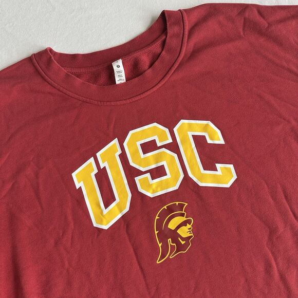 Lululemon Women’s Size 18 Red USC Trojans Comfy Sweatshirt Southern California - Picture 1 of 7